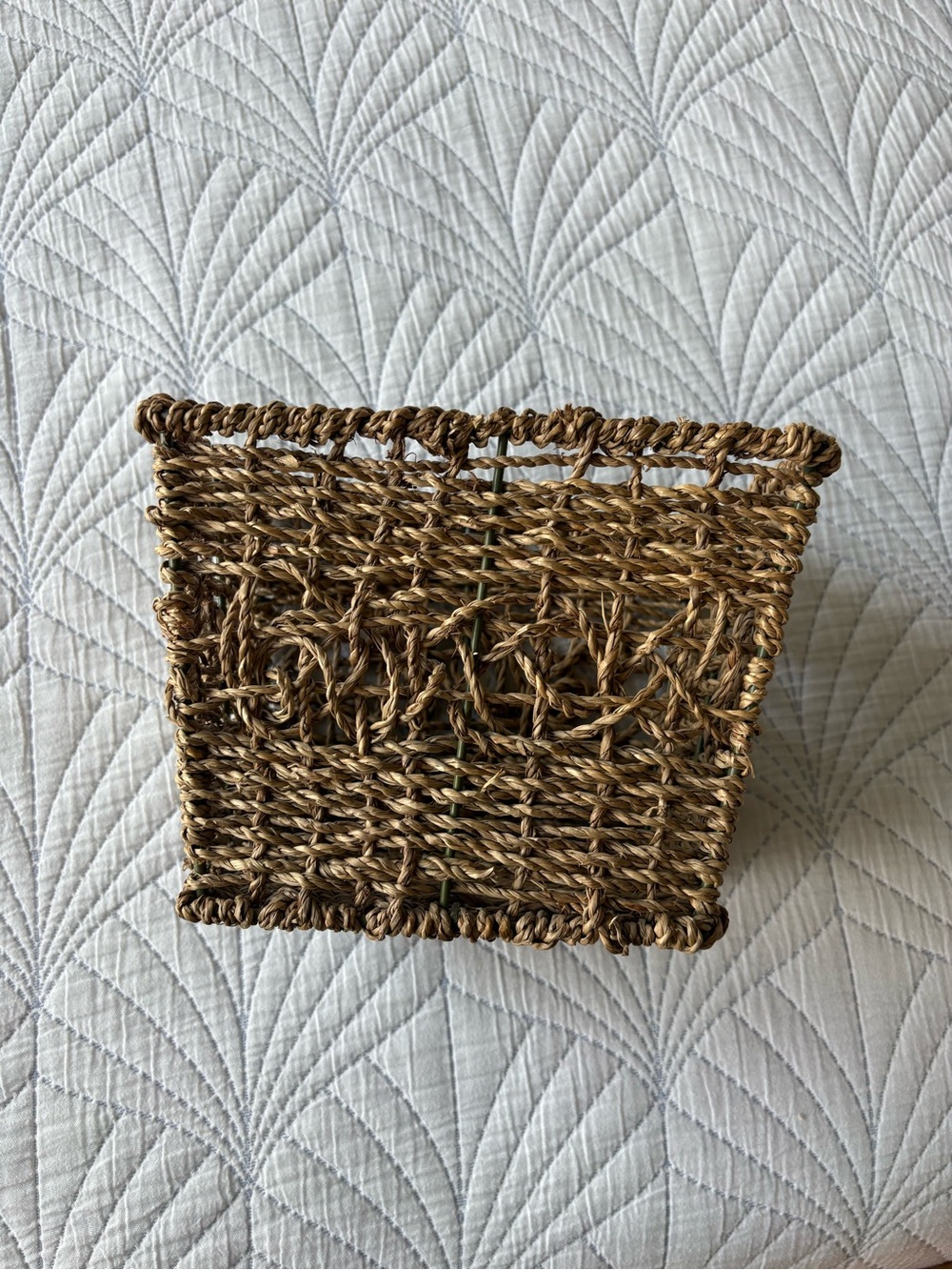 Handwoven Seagrass Storage Basket - Natural Brown